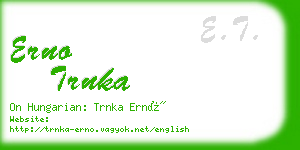 erno trnka business card